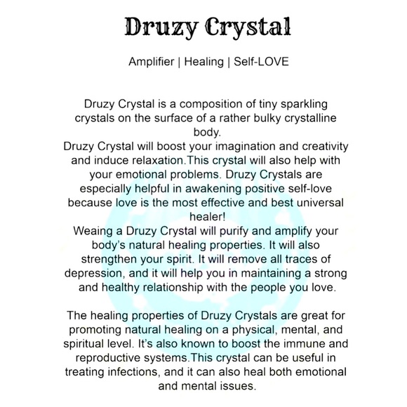 Peacock Druzy Agate Round Bead Pendant - Picture 5 of 5